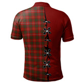Clan Bruce Tartan Polo Shirt - Lion Rampant And Celtic Thistle Style KN86 Bruce Tartan Tartan Polo